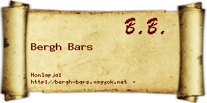 Bergh Bars névjegykártya